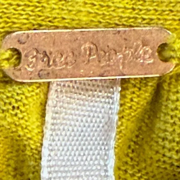 🆕Free People Sunsetter Linen Blend Top Color Golden Meadow  Sz L - Picture 11 of 15